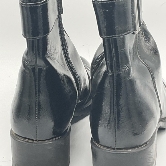 “PERTTI PALMROTH” Black Patent Ankle Boots Made In Finland. - Picture 6 of 16
